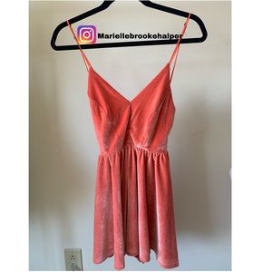 Urban Outfitters Orange Velour Romper